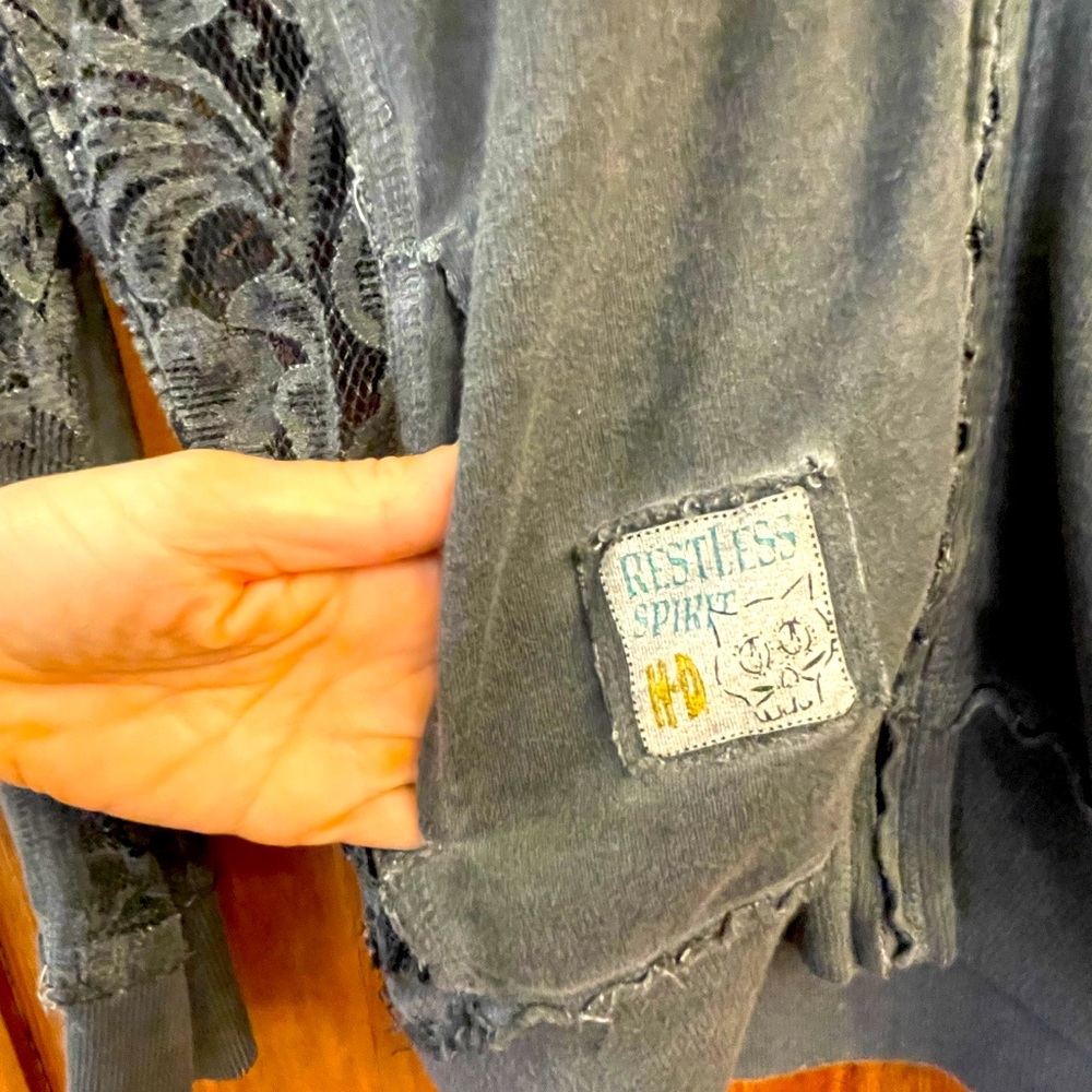 Harley Davidson Lace Patchwork Distressed Zip Hoo… - image 5